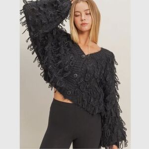 NWT Women's Black Textured Sweater
